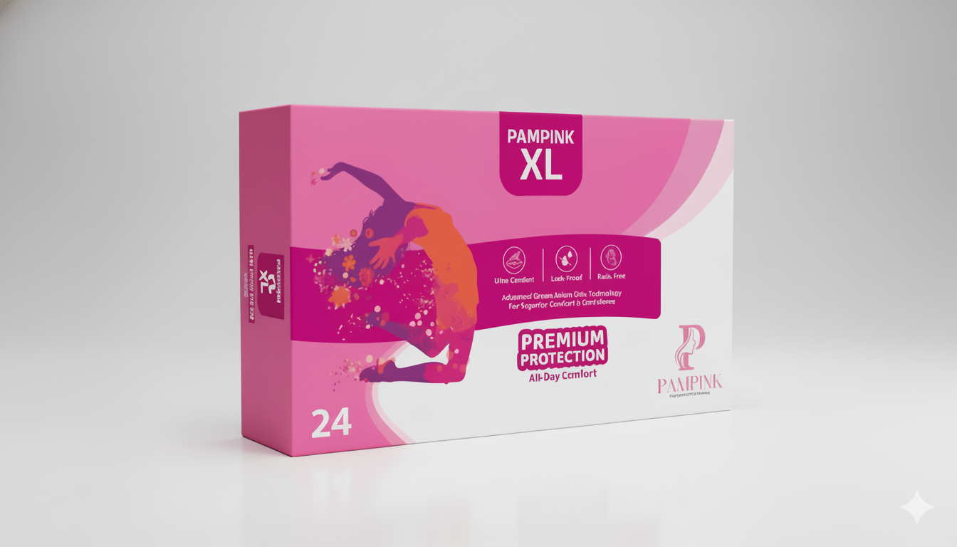 Pampink XL Sanitary Pads – Pack of 6 | Extra Long Heavy Flow Protection - Image 5